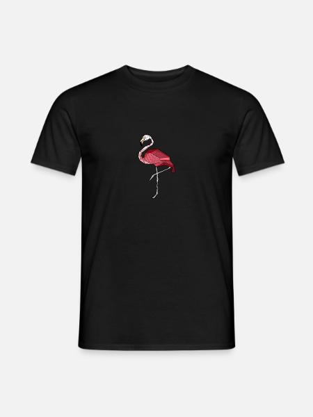 Geometric Flamingo - Men's T-Shirt - black