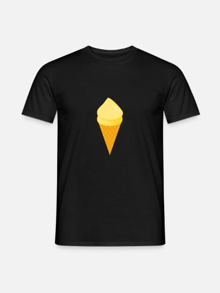 Eis Eiscreme Vanilleeis - Männer T-Shirt - Schwarz