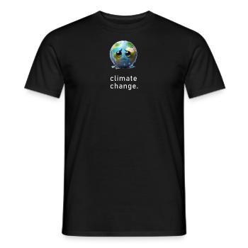 Weeping sad earth climate change - Men's T-Shirt - black - Front - AI Model Male 178 light (178cm)