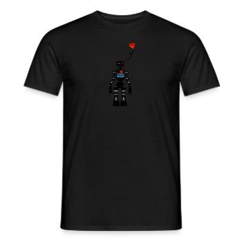 Liebender kleiner Roboter - Männer T-Shirt - Schwarz - Vorne - AI Model Male 178 light (178cm)