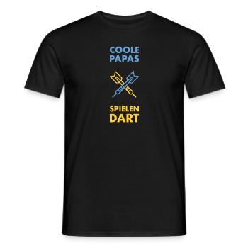 Cool dads playing darts - Men's T-Shirt - black - Front - AI Model Male 178 light (178cm)