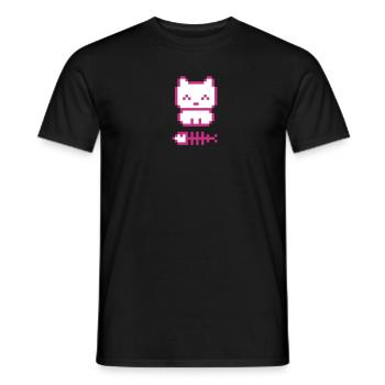 pixelkitten - Männer T-Shirt - Schwarz - Vorne - AI Model Male 178 light (178cm)