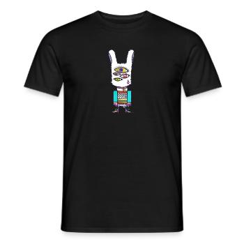 Augen Hase - Männer T-Shirt - Schwarz - Vorne - AI Model Male 178 light (178cm)