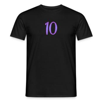 10 - Men's T-Shirt - black - Front - AI Model Male 178 light (178cm)