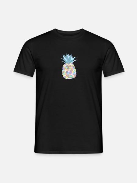 Pastel-coloured pineapple - Men's T-Shirt - black