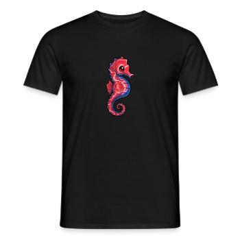 seepferdchen - Männer T-Shirt - Schwarz - Vorne - AI Model Male 178 light (178cm)