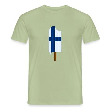 Goût de la Finlande - T-shirt homme - vert sauge - Devant - AI Model Male 178 light (178cm)