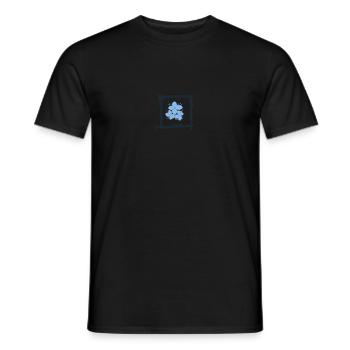 blaue Blume flower blühen - Männer T-Shirt - Schwarz - Vorne - AI Model Male 178 light (178cm)
