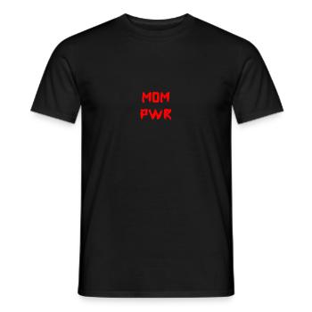 MOMPWR - Men's T-Shirt - black - Front - AI Model Male 178 light (178cm)