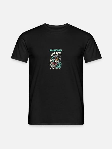 Surfing in everyday life - Men's T-Shirt - black