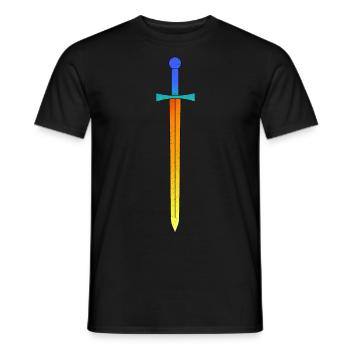 Flame Sword - Magical - Men's T-Shirt - black - Front - AI Model Male 178 light (178cm)