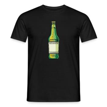 Beer Bottle Beer Drinking Icon - Men's T-Shirt - black - Front - AI Model Male 178 light (178cm)