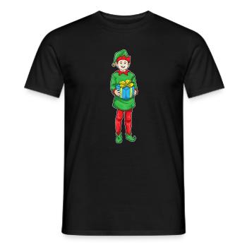 Forfait de Noël Elf - T-shirt homme - noir - Devant - AI Model Male 178 light (178cm)