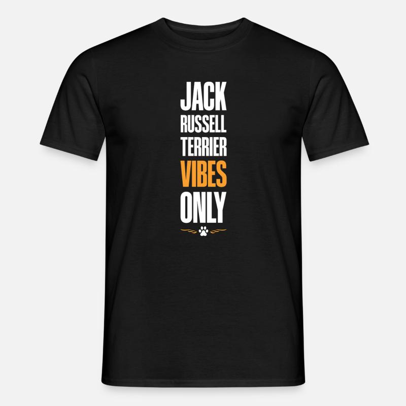 Jack Russell Terrier Vibes - Männer T-Shirt - Schwarz