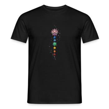 Align your heart with the source. - Men's T-Shirt - black - Front - AI Model Male 178 light (178cm)