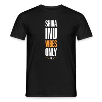 SHIBA INU Vibes Only - Männer T-Shirt - Schwarz - Vorne - AI Model Male 178 light (178cm)