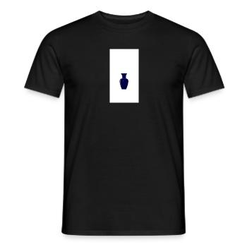 Silhouette de vase bleu minuit - T-shirt homme - noir - Devant - AI Model Male 178 light (178cm)