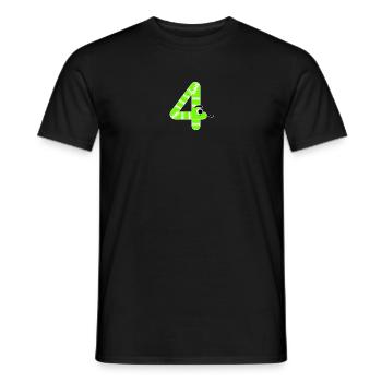 Numéro quatre 4 enfants anniversaire serpent - T-shirt homme - noir - Devant - AI Model Male 178 light (178cm)