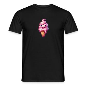 Smiling Ice Cream Creation - Men's T-Shirt - black - Front - AI Model Male 178 light (178cm)