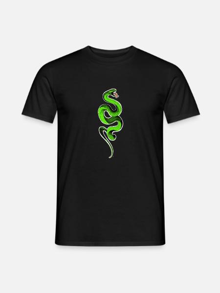Green Snake - Men's T-Shirt - black