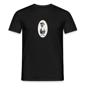 Gans - Männer T-Shirt - Schwarz - Vorne - AI Model Male 178 light (178cm)