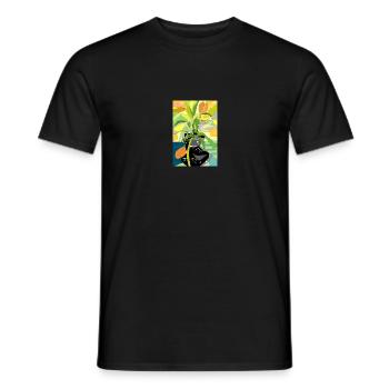 Fleurs printanières colorées - T-shirt homme - noir - Devant - AI Model Male 178 light (178cm)