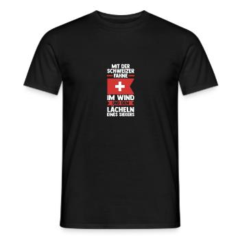 Suisse suisse - T-shirt homme - noir - Devant - AI Model Male 178 light (178cm)