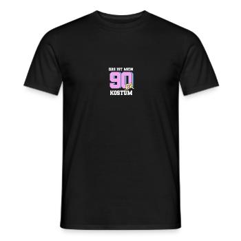 90s Pary Theme Party 90s Outfit - Men's T-Shirt - black - Front - AI Model Male 178 light (178cm)
