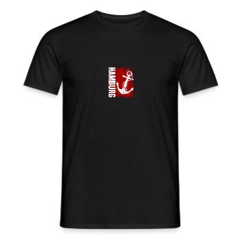 Armoiries de Hambourg Drapeau d’ancre Cadeau - T-shirt homme - noir - Devant - AI Model Male 178 light (178cm)