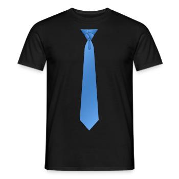 Eldregde cravate bleue - T-shirt homme - noir - Devant - AI Model Male 178 light (178cm)