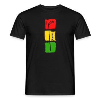 floorball floorball floorballer - Men's T-Shirt - black - Front - AI Model Male 178 light (178cm)