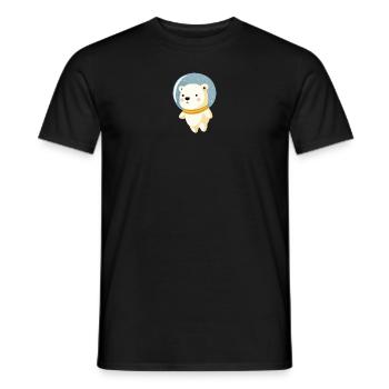 Mignon Polar Bear Cartoon Style Tshirt pour enfants - T-shirt homme - noir - Devant - AI Model Male 178 light (178cm)