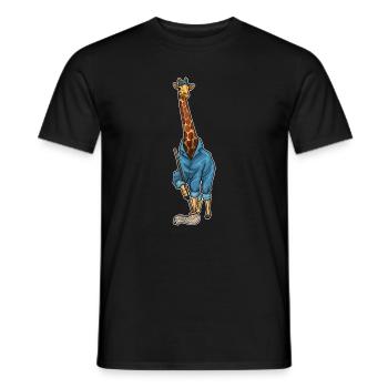Vadrouille nettoyante girafe - T-shirt homme - noir - Devant - AI Model Male 178 light (178cm)