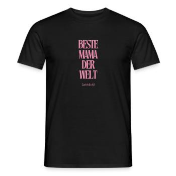 Beste mama der Welt - Männer T-Shirt - Schwarz - Vorne - AI Model Male 178 light (178cm)