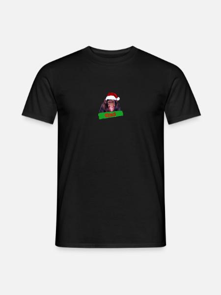 Affe mit grün - Männer T-Shirt - Schwarz