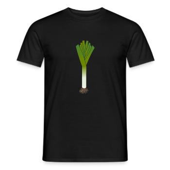poireau - T-shirt homme - noir - Devant - AI Model Male 178 light (178cm)