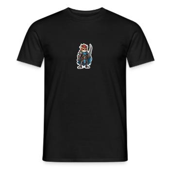 Renard guerrier - T-shirt homme - noir - Devant - AI Model Male 178 light (178cm)