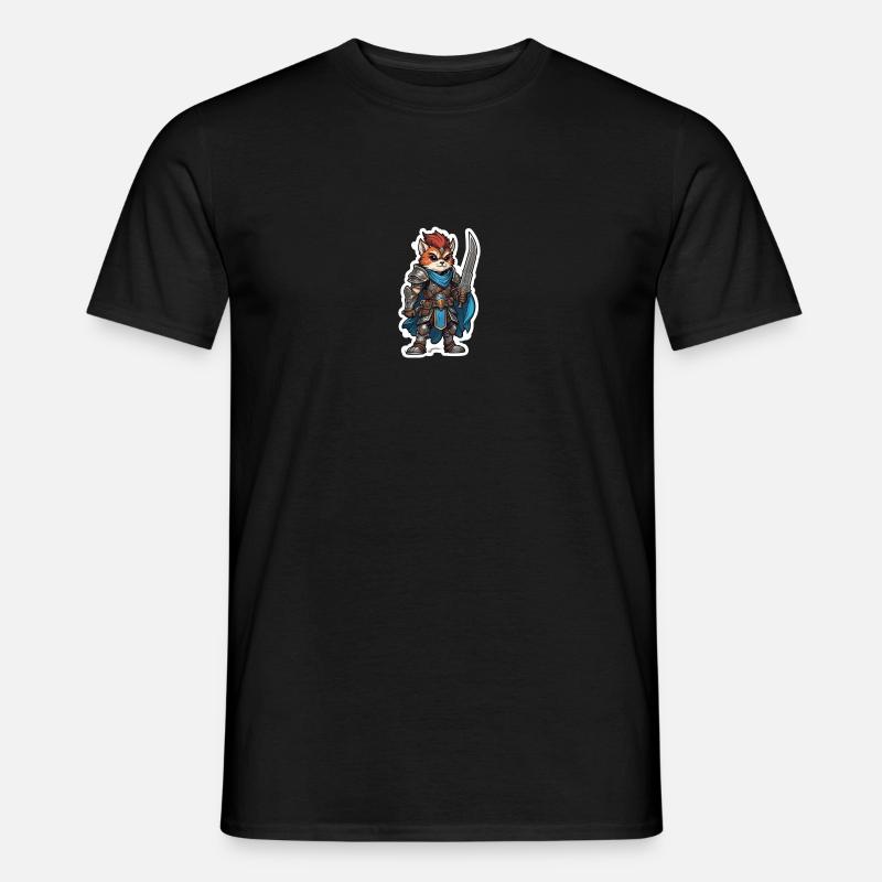 Kriegerfuchs - Männer T-Shirt - Schwarz