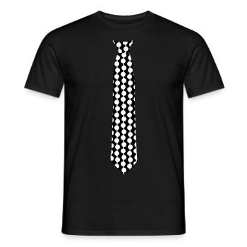 Tie Dots - Dots black white pattern - - Men's T-Shirt - black - Front - AI Model Male 178 light (178cm)