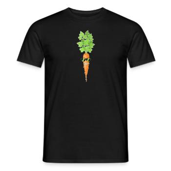 Carrot with sunglasses - Men's T-Shirt - black - Front - AI Model Male 178 light (178cm)