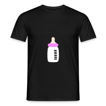 Baby 2025 Geburt Mädchen rosa Familie - Männer T-Shirt - Schwarz - Vorne - AI Model Male 178 light (178cm)