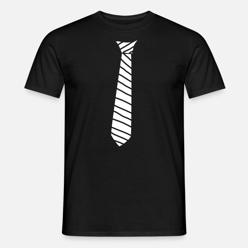 Krawatte - Männer T-Shirt - Schwarz