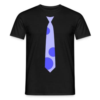 Tshirt tie - light blue version - Men's T-Shirt - black - Front - AI Model Male 178 light (178cm)