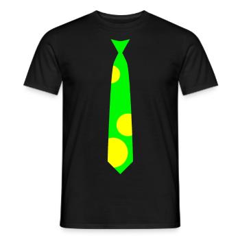 Original tie Tshirt - flashy lemon style - Men's T-Shirt - black - Front - AI Model Male 178 light (178cm)