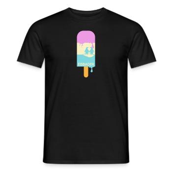 Bathing Healthcare Winter Baths Bathing Penguin - Men's T-Shirt - black - Front - AI Model Male 178 light (178cm)