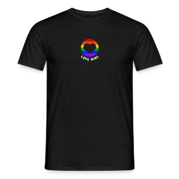 L’amour gagne - T-shirt homme - noir - Devant - AI Model Male 178 light (178cm)