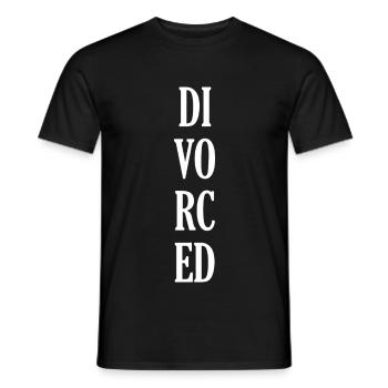 Divorced - Men's T-Shirt - black - Front - AI Model Male 178 light (178cm)
