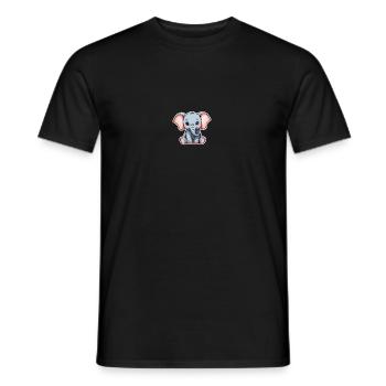 Petit éléphant - T-shirt homme - noir - Devant - AI Model Male 178 light (178cm)