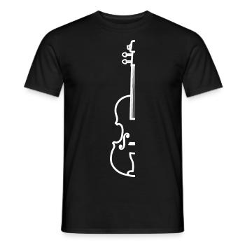Violin violin player musician - Men's T-Shirt - black - Front - AI Model Male 178 light (178cm)