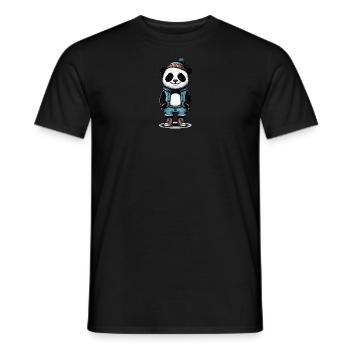 Cool Panda - Men's T-Shirt - black - Front - AI Model Male 178 light (178cm)